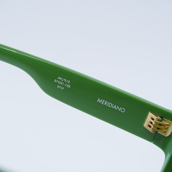 Jacquemus MERIDIANO JAC/9 C3 Sunglasses Shiny Green Rectangle Frame,Green Lenses - Picture 6 of 11